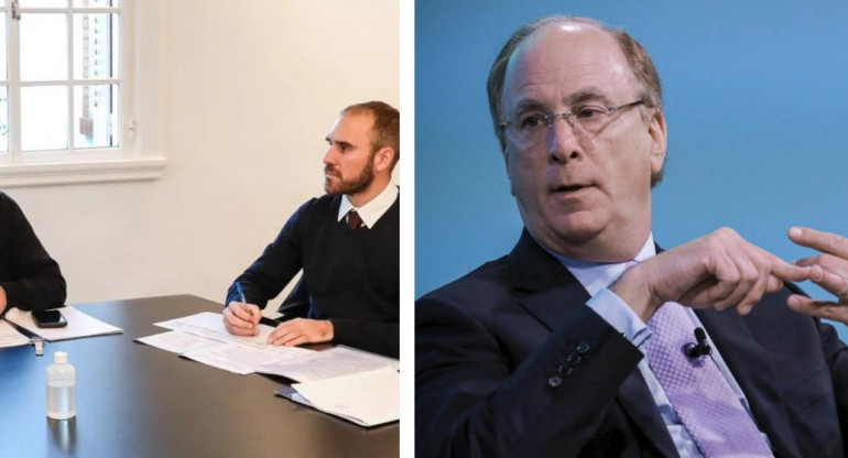 Martín Guzmán y Alberto Fernández, Larry Fink, CEO de BlackRock, deuda