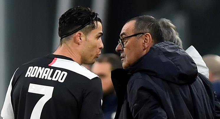 Cristiano Ronaldo y Maurizio Sarri, Juventus, Serie A, fútbol de Italia, Reuters