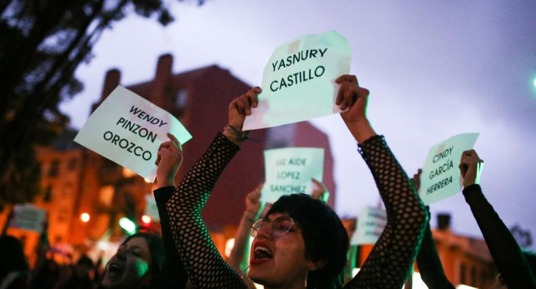 Protesta en Colombia por femicidios