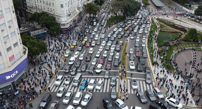 Banderazo contra expropiación de Vicentin, Obelisco