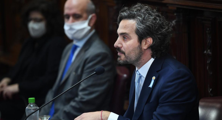 Santiafo Cafiero en el Senado, AGENCIA NA