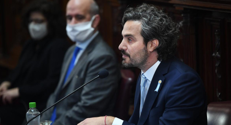 Santiafo Cafiero en el Senado, AGENCIA NA