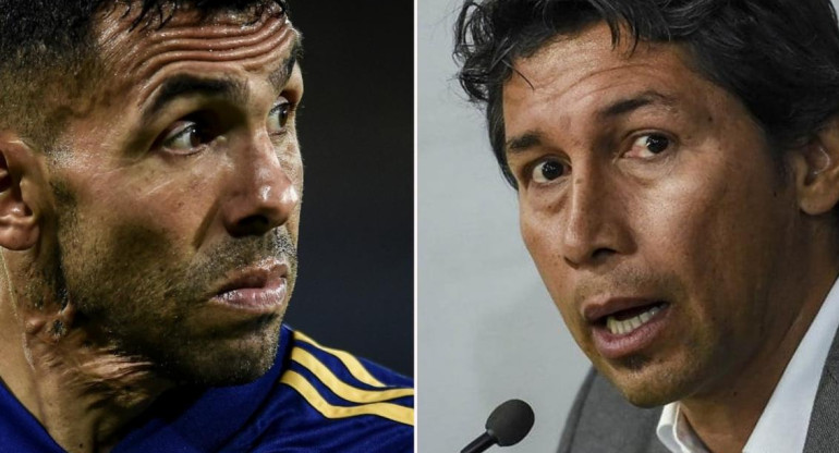 Carlos Tevez y Jorge Bermúdez