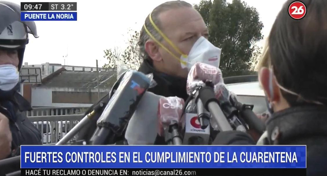 Berni en controles por cuarentena, Canal 26