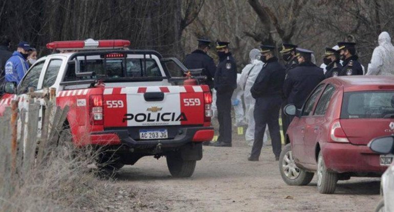 Femicidio en Neuquén, lugar del hallazgo del cuerpo