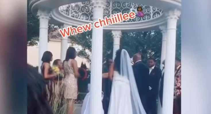 Video viral, mujer que irrumpe boda