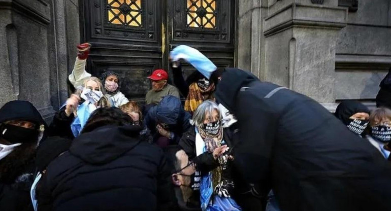 Protestas en el congreso de La Nación