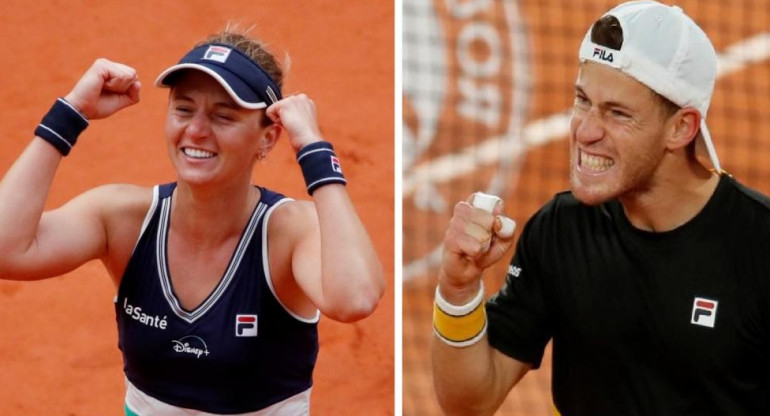 Nadia Podoroska y Diego Schwartzman, tenis, Roland Garros, REUTERS