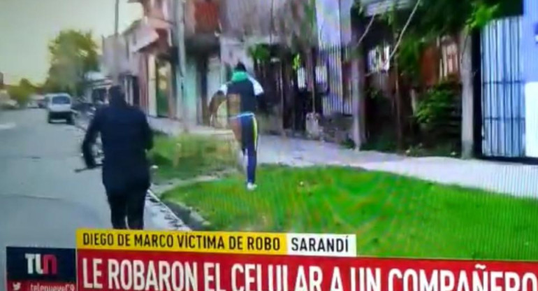 Robo a periodista en vivo