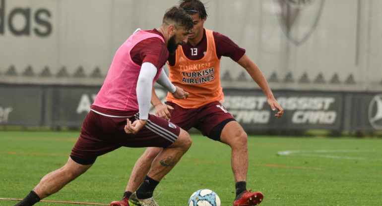 River entrenamiento en Ezeiza