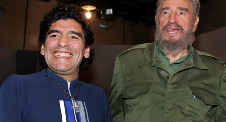 Diego Maradona y Fidel Castro