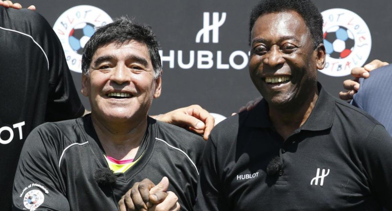 Maradona y Pelé, Reuters.