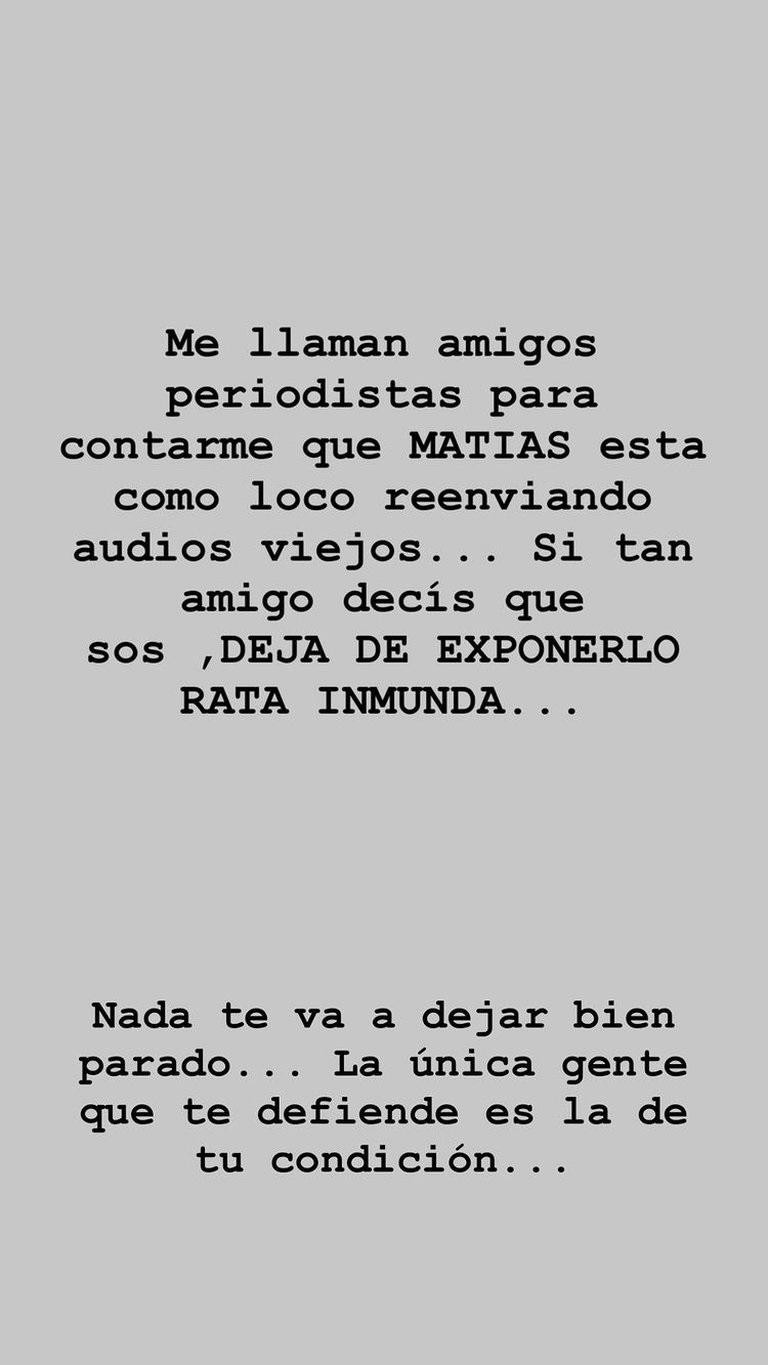 Dalma Maradona contra Matias Morla Instagram