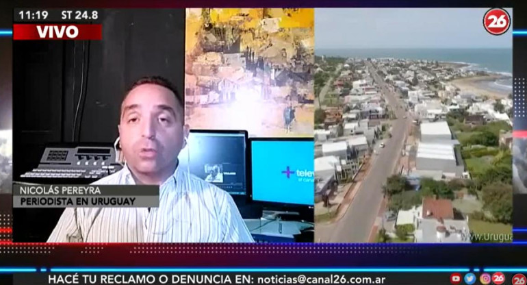 Coronavirus en Uruguay, Nicolás Pereyra, periodista, Canal 26	