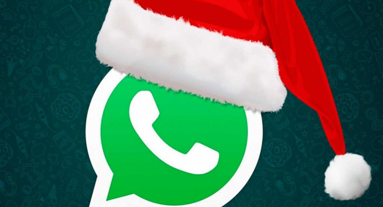 ¿Cómo colocar el gorro de navidad en el logo de WhatsApp?