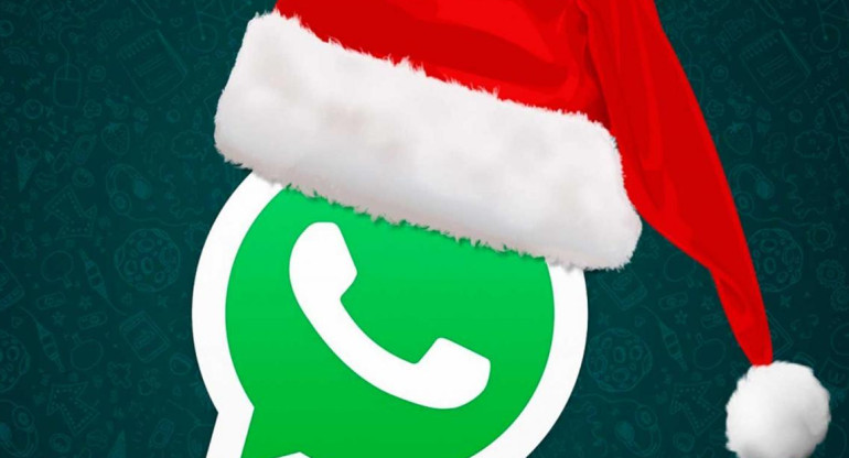 ¿Cómo colocar el gorro de navidad en el logo de WhatsApp?