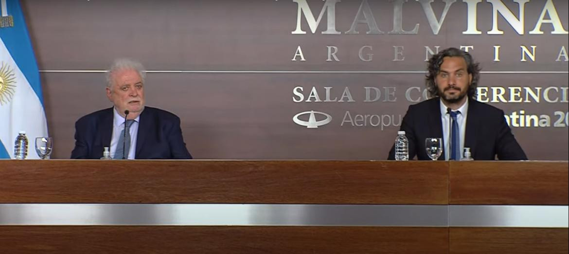 Conferencia de prensa Santiago Cafiero y Ginés González por llegada de vacuna rusa