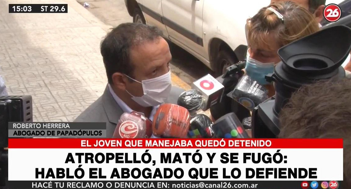 Abogado de Ricardo Papadópulos, tras la entrega de su defendido, muerte de Isaac, Canal 26