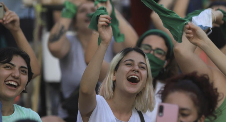 Festejos por legalización del aborto, NA.