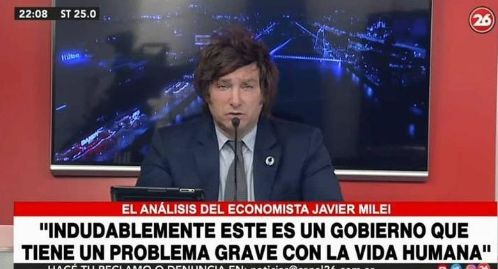 Javier Milei en Canal 26