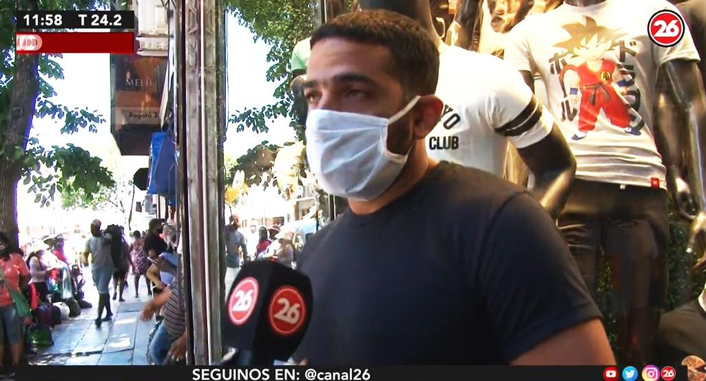 Comerciantes vs. manteros en avenida Avellaneda, CANAL 26	