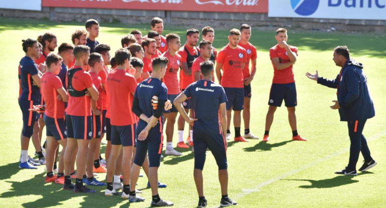 Entrenamiento de San Lorenzo con Dabove como DT, Foto NA