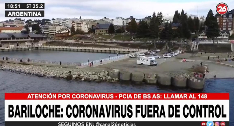 Coronavirus en Bariloche fuera de control, Canal 26