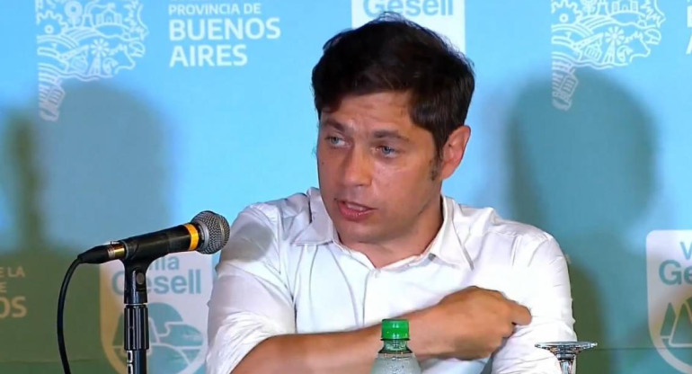 Axel Kicillof en conferencia