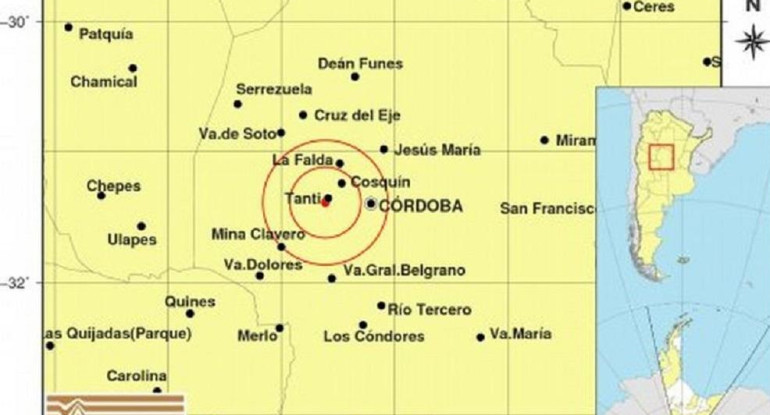 Sismo en Córdoba