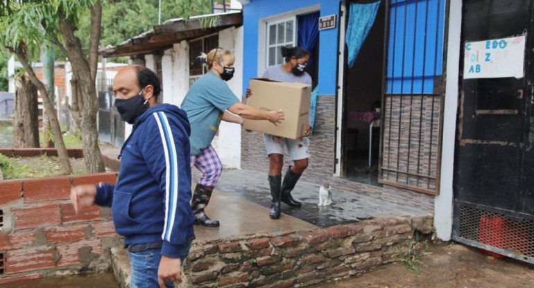 Operativo de contingencia de la Municipalidad de Quilmes en la Ribera por crecida del Río de La Plata