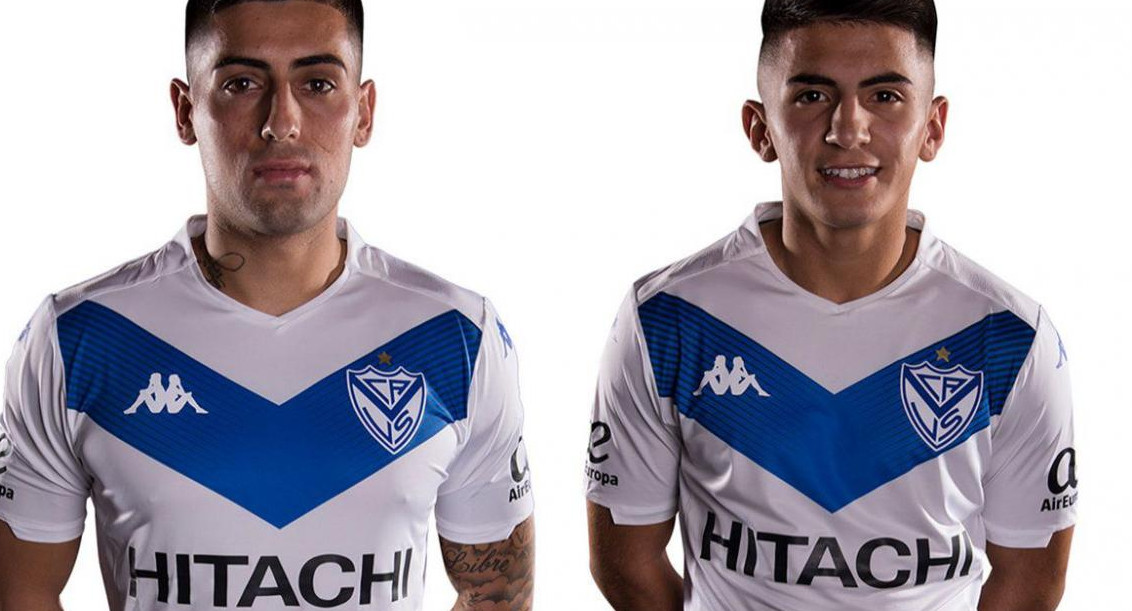 Miguel Brizuela y Thiago Almada, futbolista de Vélez