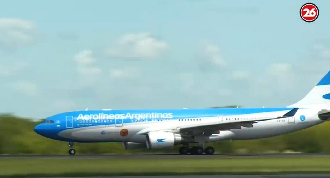 Avión de Aerolíneas Argentina, vacunas por coronavirus, Canal 26