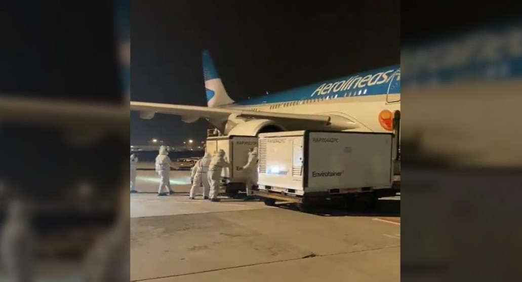 Avión de Aerolíneas Argentinas en China, Foto: Twitter.