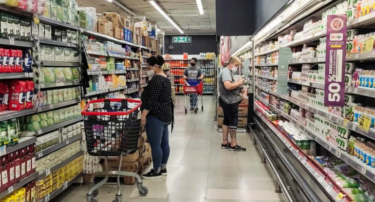 Supermercado, canasta básica de alimentos, consumo, inflación, Foto NA