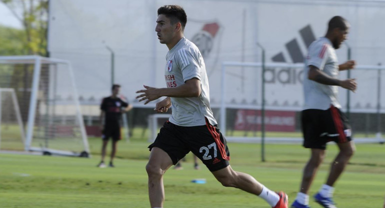 Fabrizio Angileri, River Plate, entrenamiento, fútbol argentino, Foto Twitter River Plate