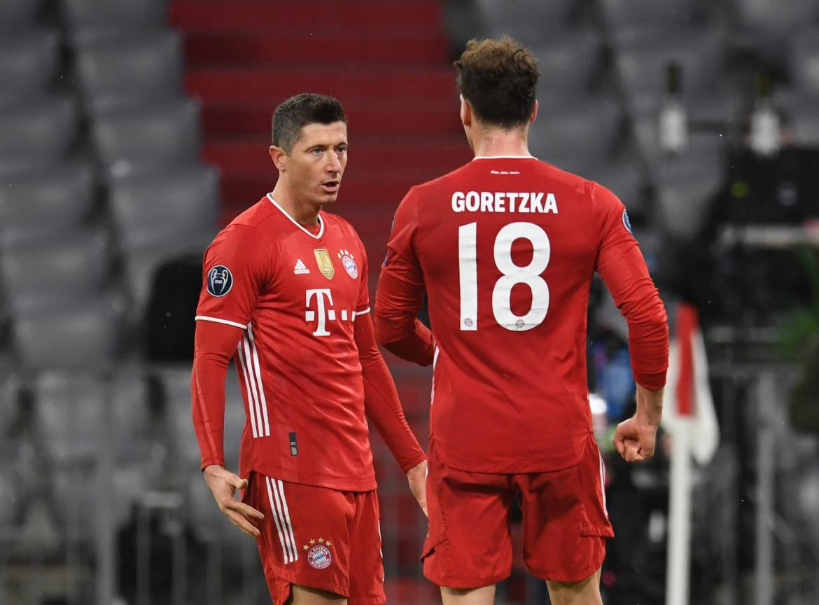 Festejo del Bayern Munich ante la Lazio por Champions League, REUTERS