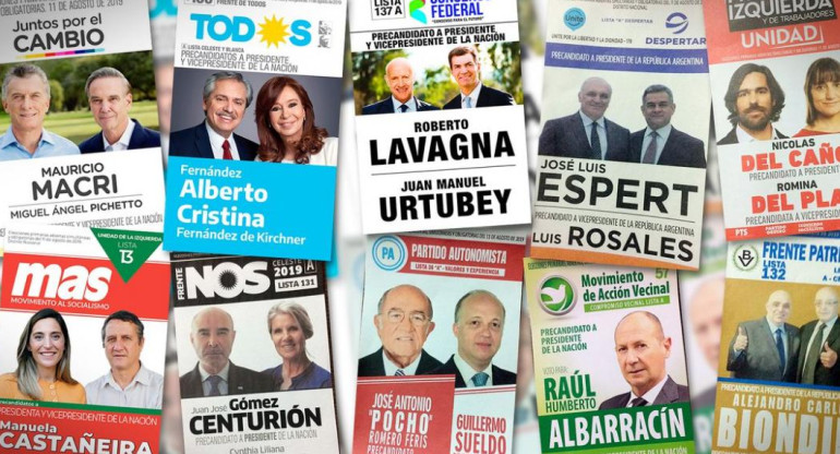 Boletas de partidos políticos en las elecciones 2019