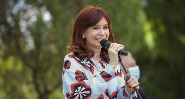 Cristina Kirchner en acto en Las Flores por el Día de la Memoria, AGENCIA NA