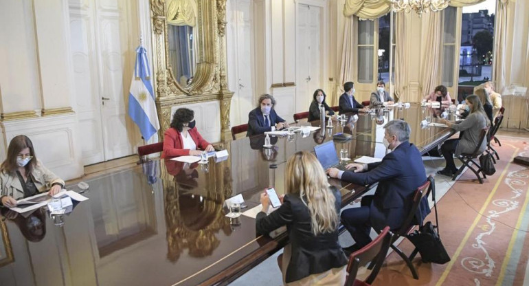 Coronavirus, Argentina, pandemia, reunión en Casa Rosada, NA