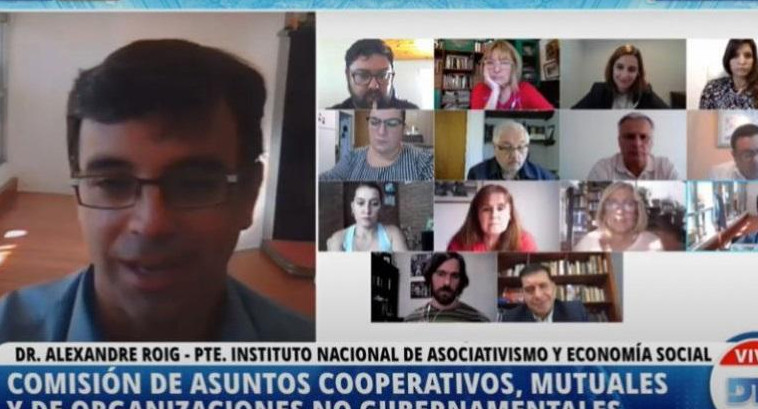 Alexander Roig ante la Comisión de Asuntos Cooperativos, Mutuales y de Organizaciones no Gubernamentales