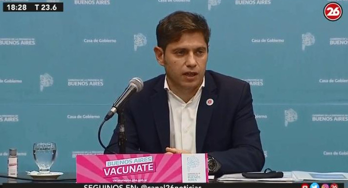 Conferencia de prensa de Axel Kicillof, CANAL 26