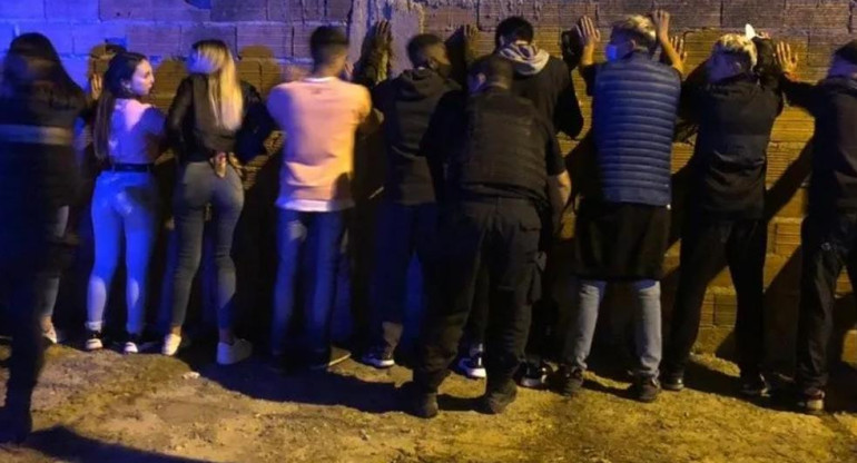 Fiesta clandestina en Mar del Plata, detenidos, foto Redes Sociales