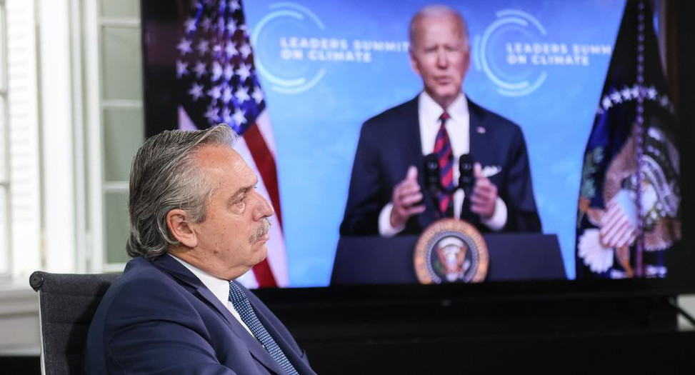 Alberto Fernández en Cumbre con Joe Biden, NA