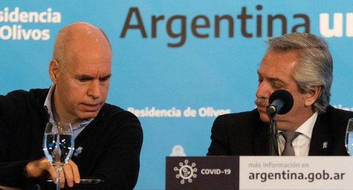 Alberto Fernández y Horacio Rodríguez Larreta, NA