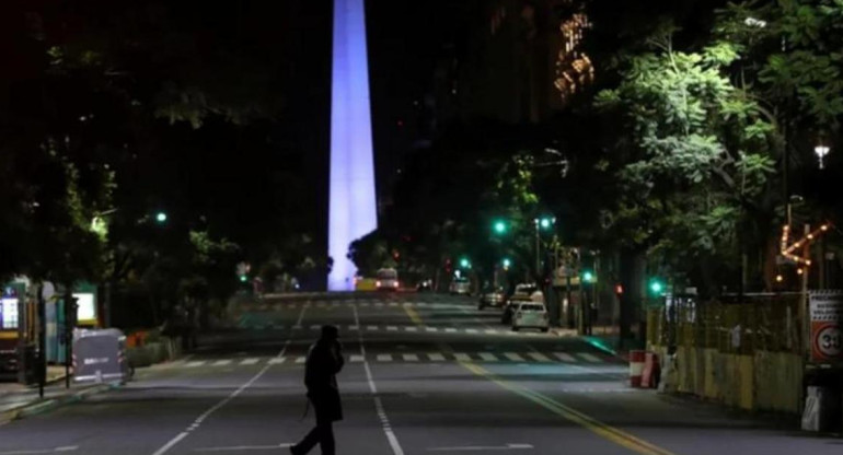 Buenos Aires de noche en pandemia