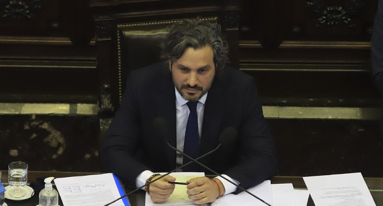 Santiago Cafiero, Jefe de Gabinete de Ministros del Gobierno, informe de gestión en Senado, NA