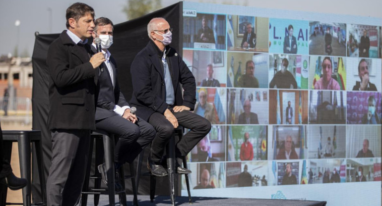 Acto de Axel Kicillof sobre la vacunación en la Provincia, AGENCIA NA