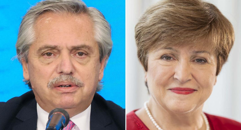 Alberto Fernández y Kristalina Georgieva, Gobierno, FMI, NA