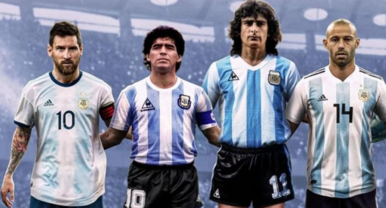 FIFA eligió a los jugadores más emblemáticos de la historia de la Selección argentina, NA