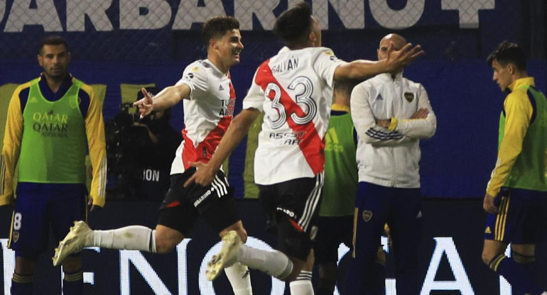 Boca vs. River, Superclásico, fútbol argentino, gol de Julián Álvarez, NA	